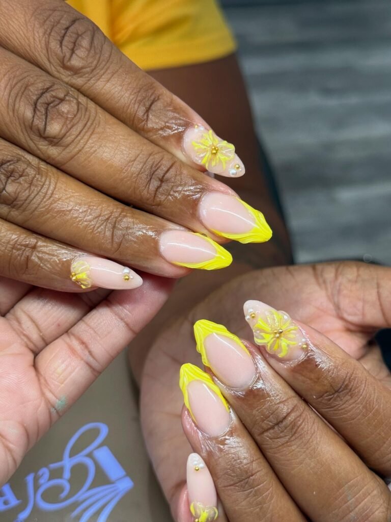 Textured Yellow Tips