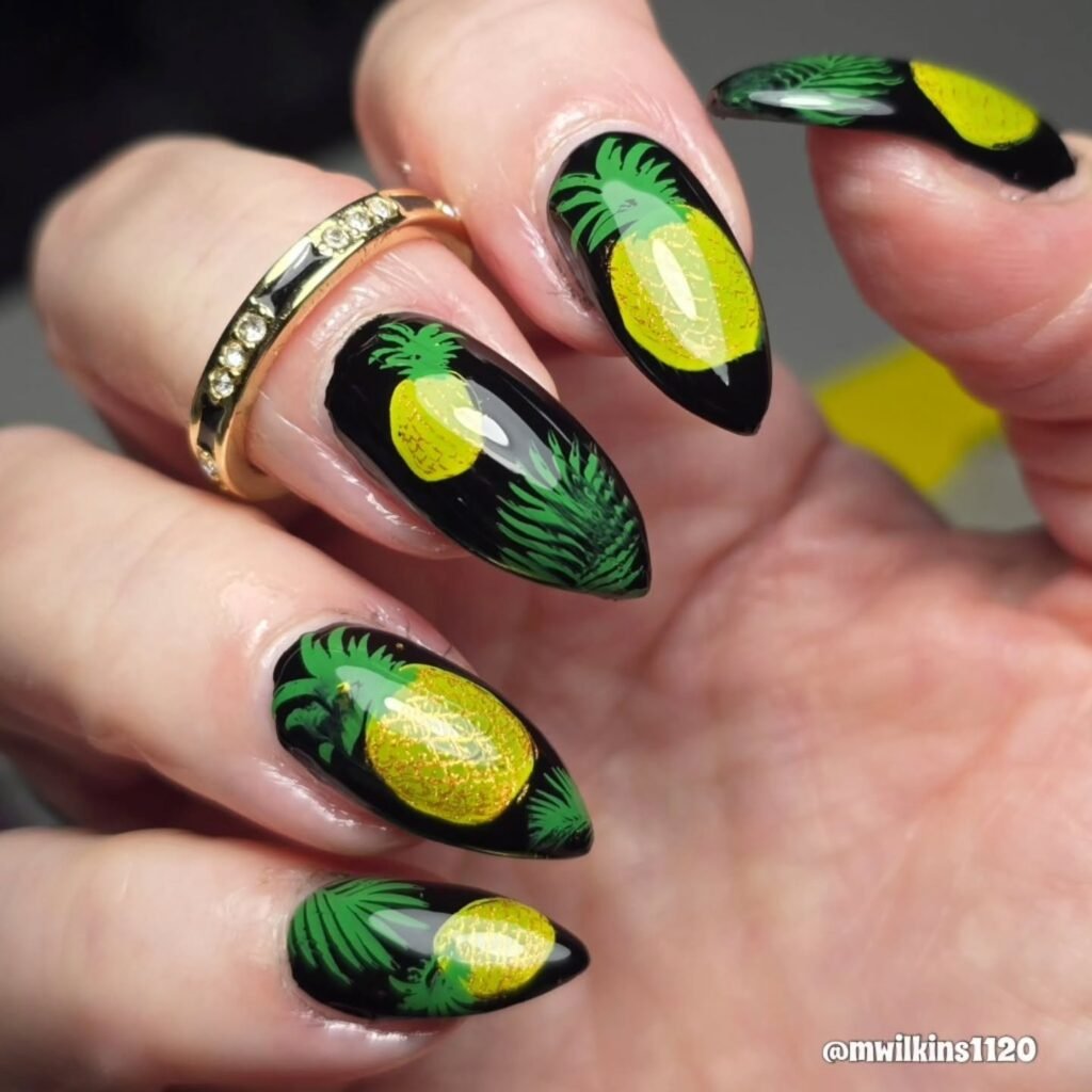 Tropical Black Stiletto Pineapples