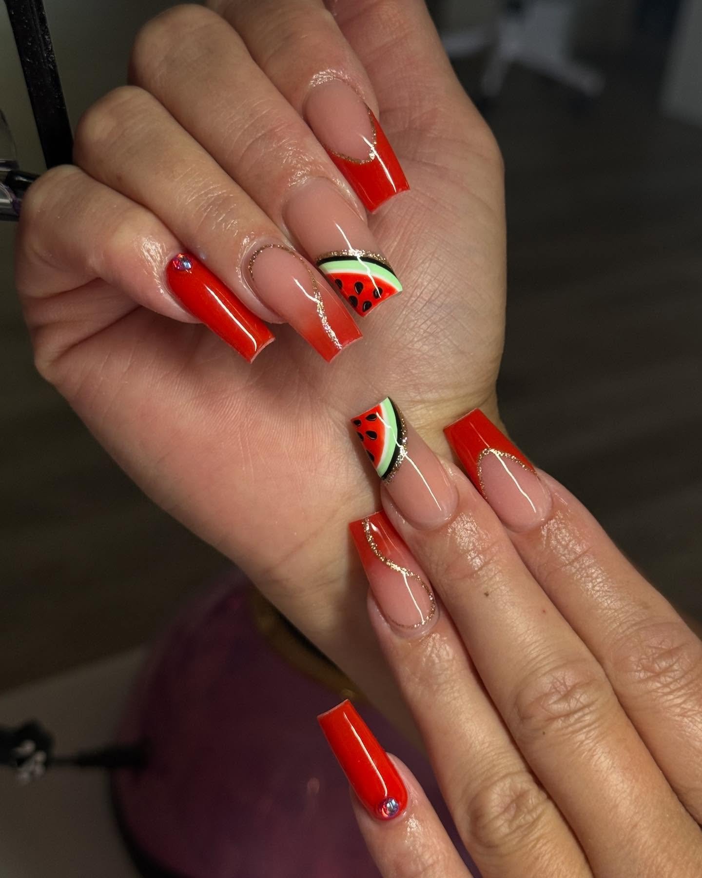 Watermelon Nail
