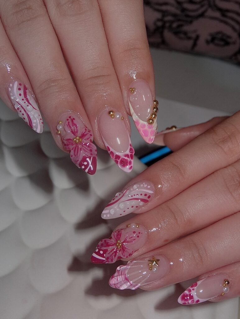 Whimsical Pink Petal Art