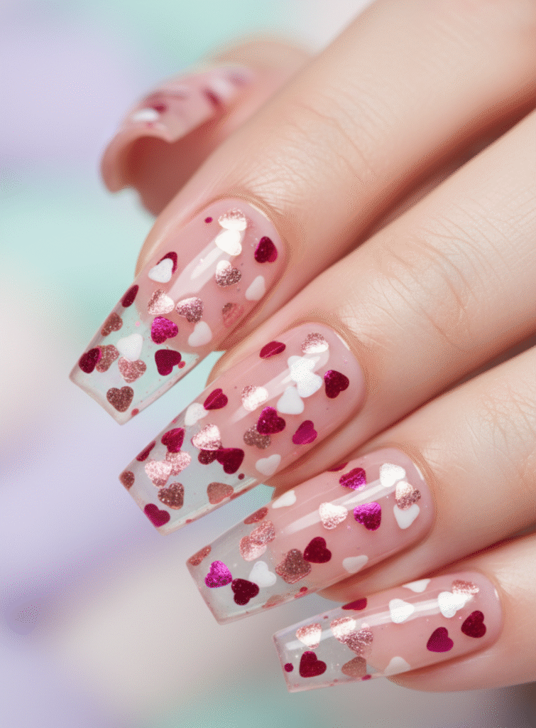 Glitter Heart Confetti