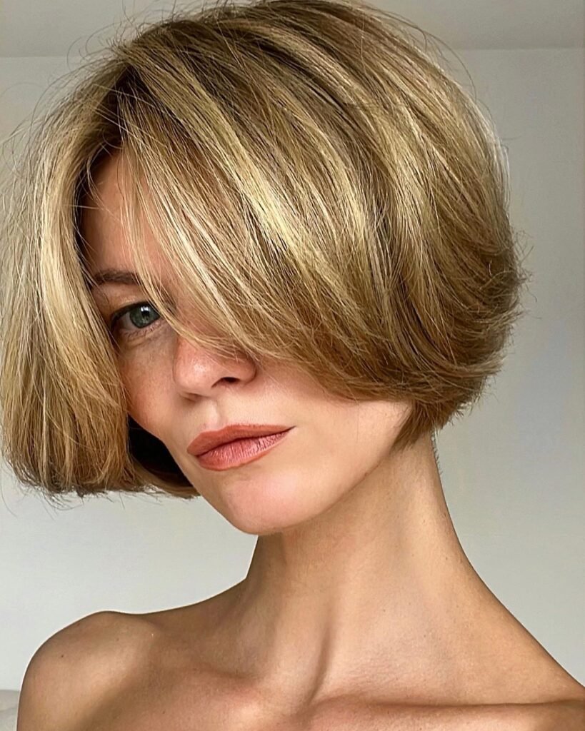 Layered Honey Blonde Bob