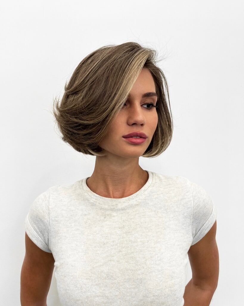  Voluminous Layered Blonde Bob