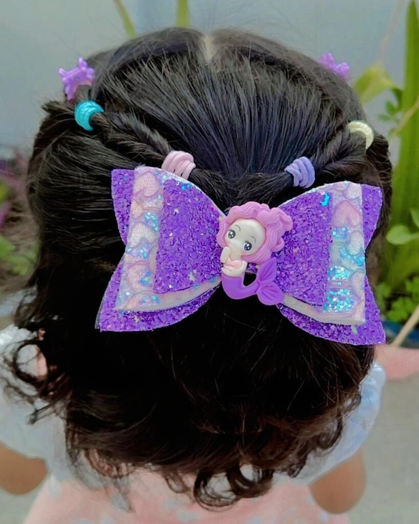 Mermaid Bow Half-Up Hairstyle