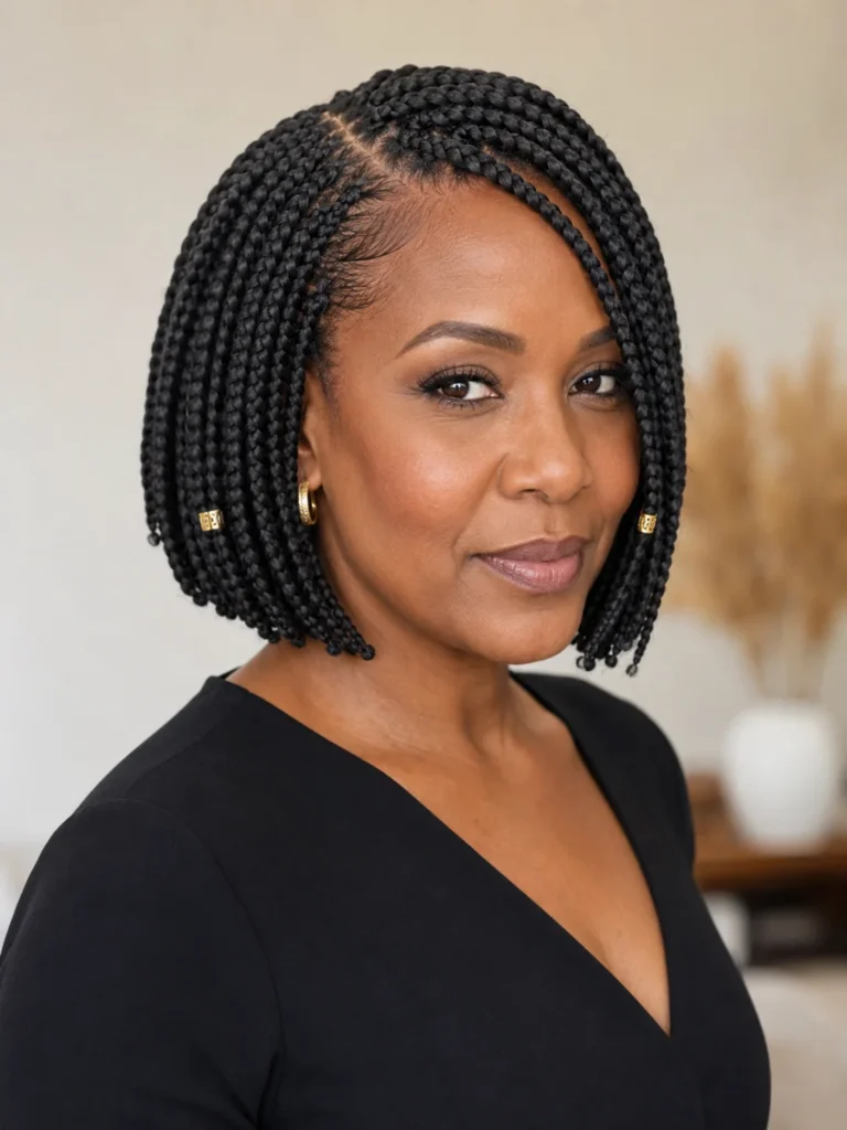 Short Box Braid Bob