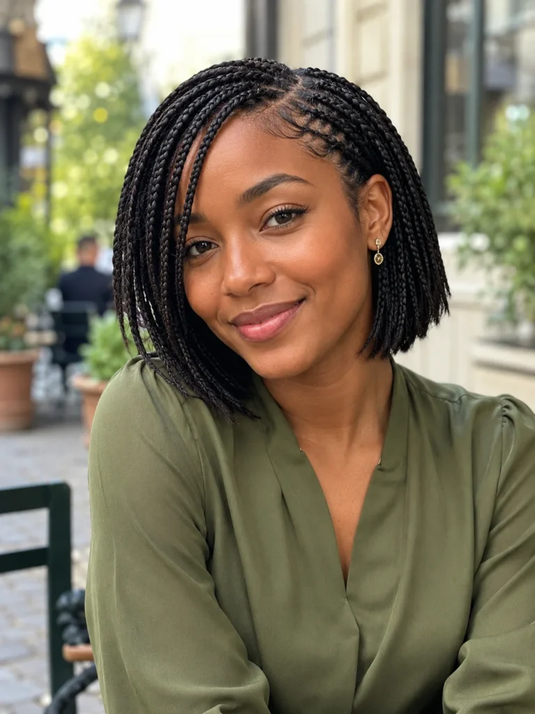 Side-Part Braided Bob